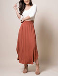 Bamboo Tulip Skirt - Rust