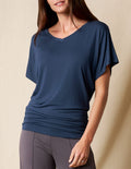 Bamboo Dolman Tunic - Navy