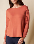 Bamboo Dolman Long Sleeve Tee - Rust