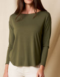 Bamboo Dolman Long Sleeve Tee - Olive