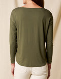 Bamboo Dolman Long Sleeve Tee - Olive