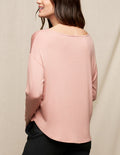 Bamboo Dolman Long Sleeve Tee - Rosewater
