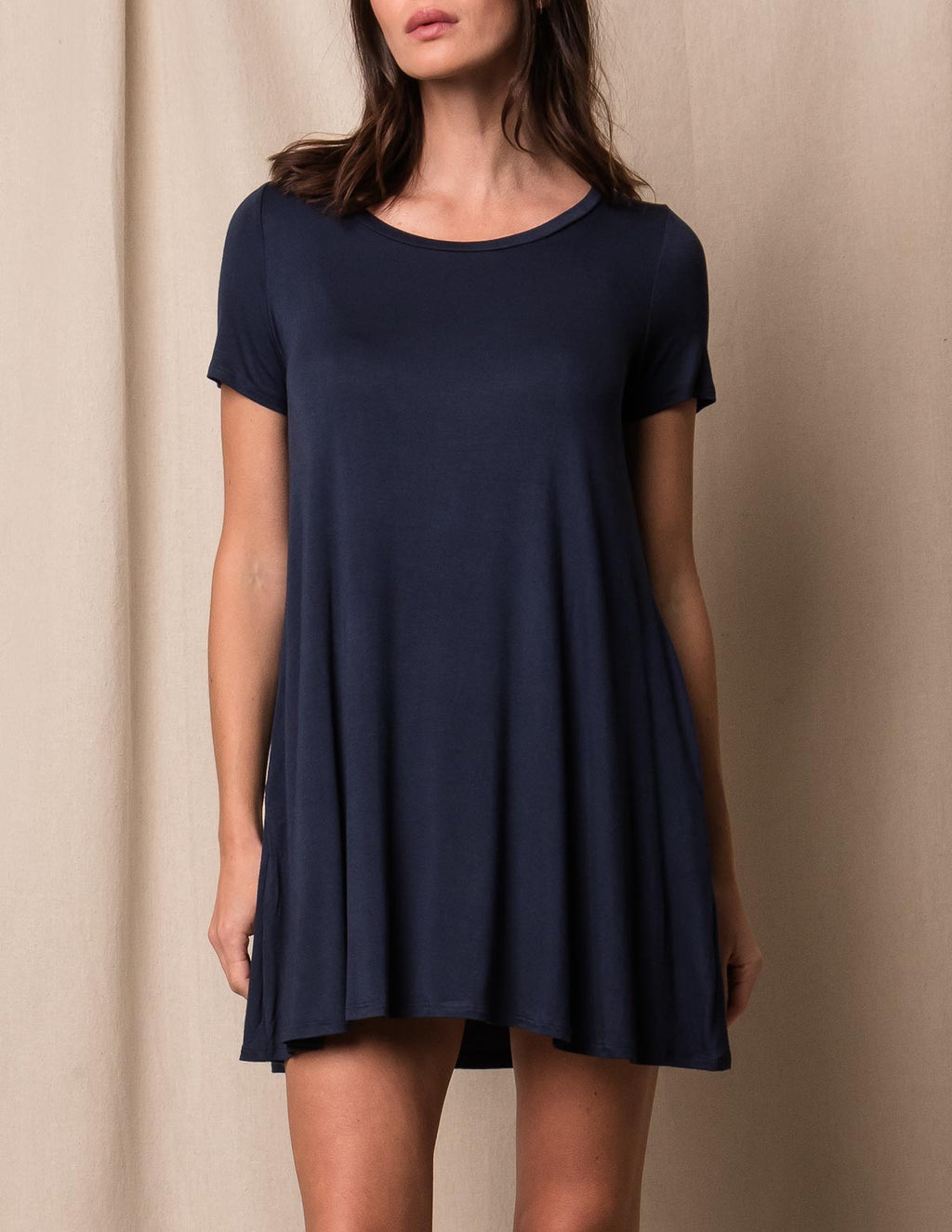 Bamboo Short Sleeve Tunic Dress