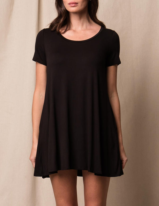 Bamboo Short Sleeve Tunic Dress