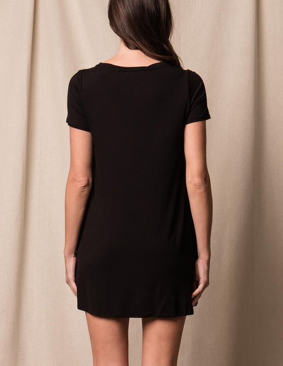 Bamboo Short Sleeve Tunic Dress