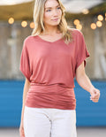 Bamboo Dolman Tunic - Rust