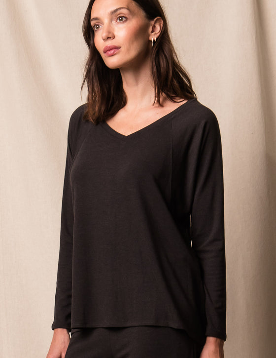 Soft Touch Bamboo A-Line Tunic - Black