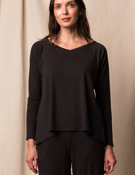 Soft Touch Bamboo A-Line Tunic - Black