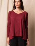 Soft Touch Bamboo A-Line Tunic - Cabernet