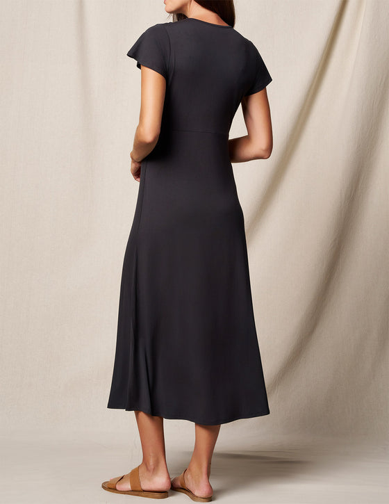 Bamboo Maxi Sleep Dress - Black