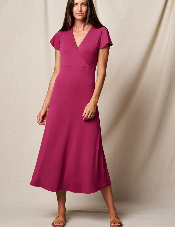 Bamboo Maxi Sleep Dress - Raspberry Raspberry / XL Bamboo Maxi Sleep Dress - Raspberry Raspberry / XL