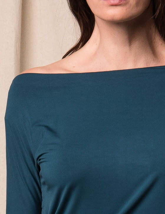 Bamboo Off Shoulder Top - Deep Sea
