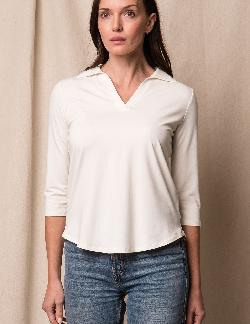 Bamboo / Organic Cotton Polo Tee - Cloud