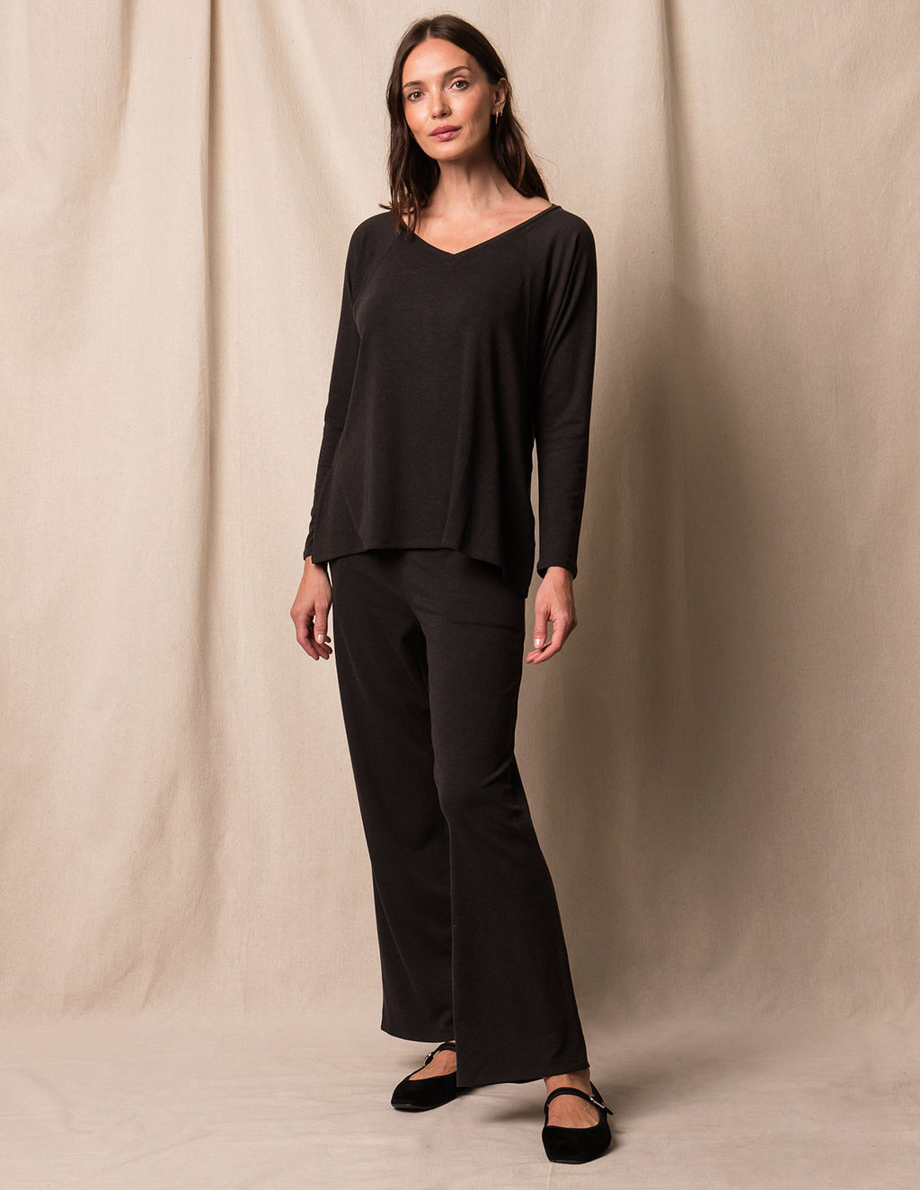 Soft Touch Bamboo Pocket Pants - Black