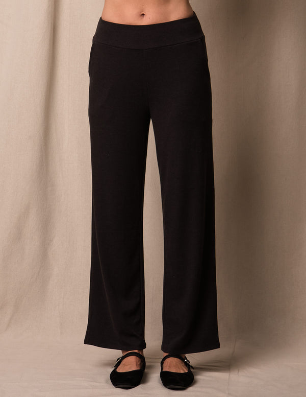 Soft Touch Bamboo Pocket Pants - Black Heather — Sivana