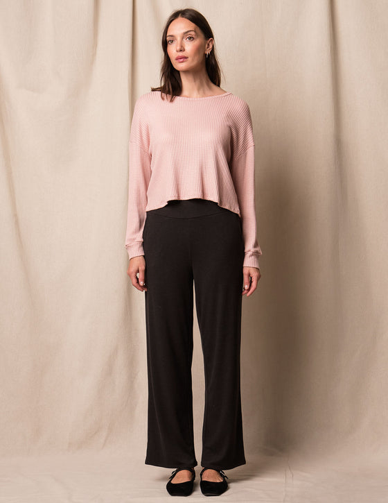 Soft Touch Bamboo Pocket Pants - Black