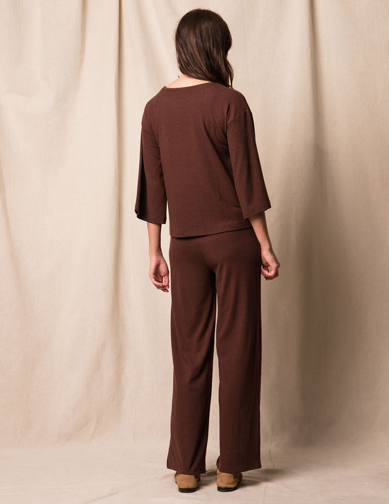 Soft Touch Bamboo Pocket Pants - Espresso