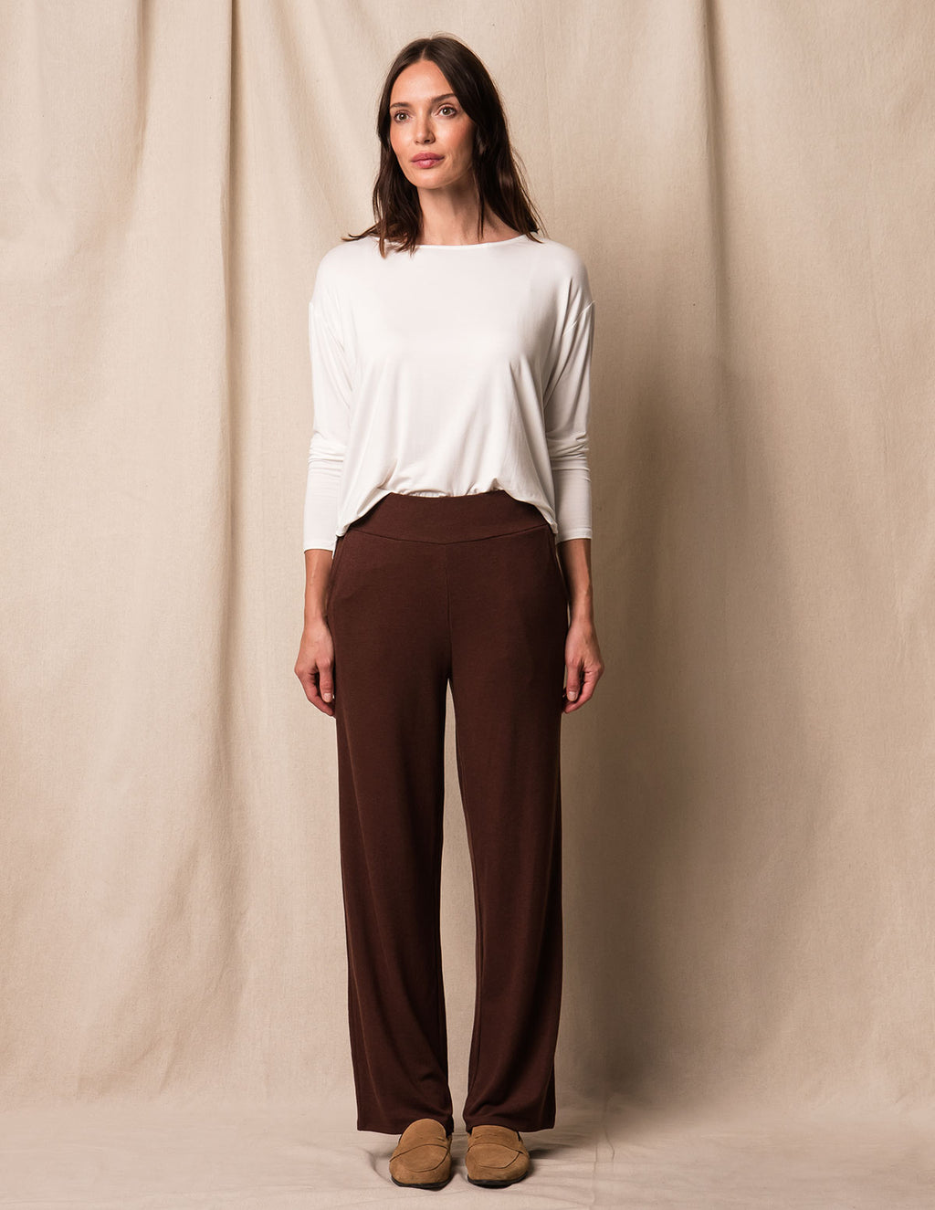 Soft Touch Bamboo Pocket Pants - Espresso