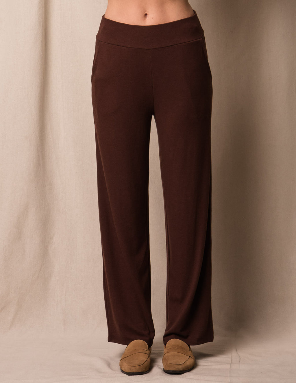 Soft Touch Bamboo Pocket Pants - Espresso