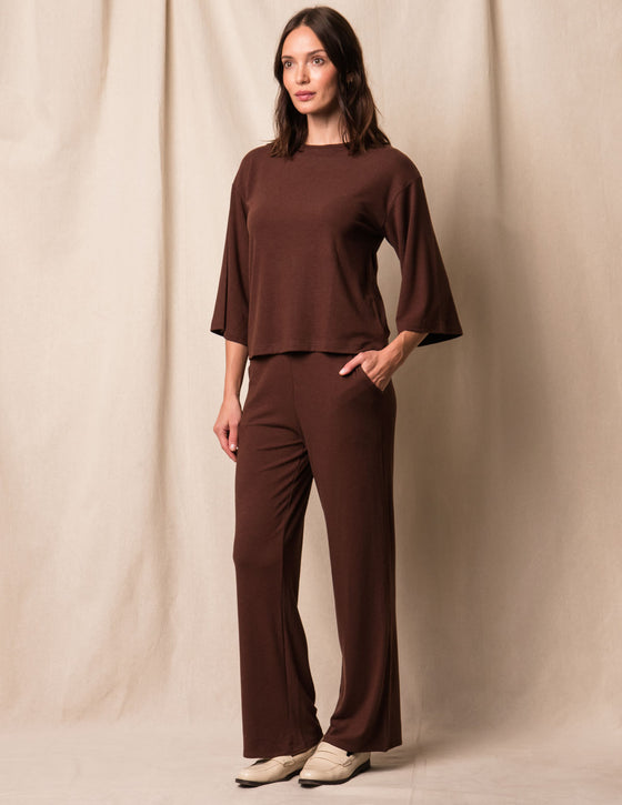 Soft Touch Bamboo Pocket Pants - Espresso