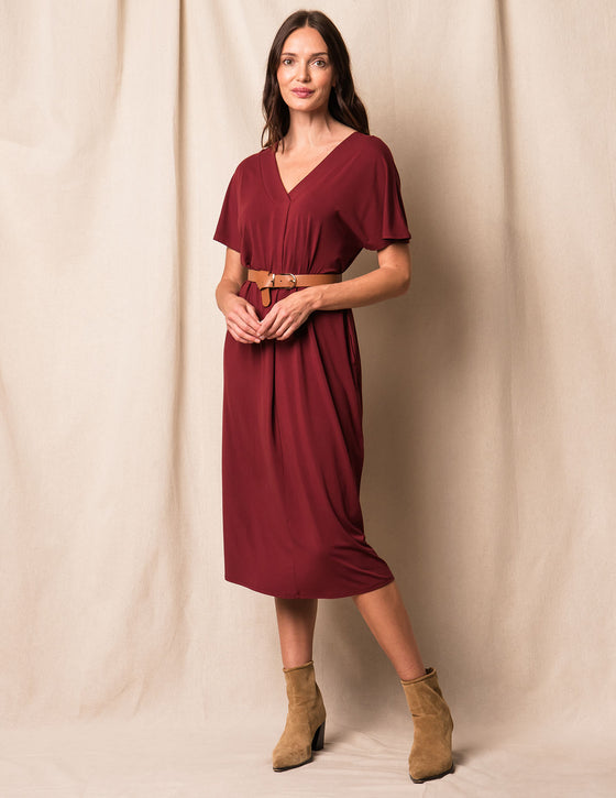 Bamboo Nova Dress - Cabernet