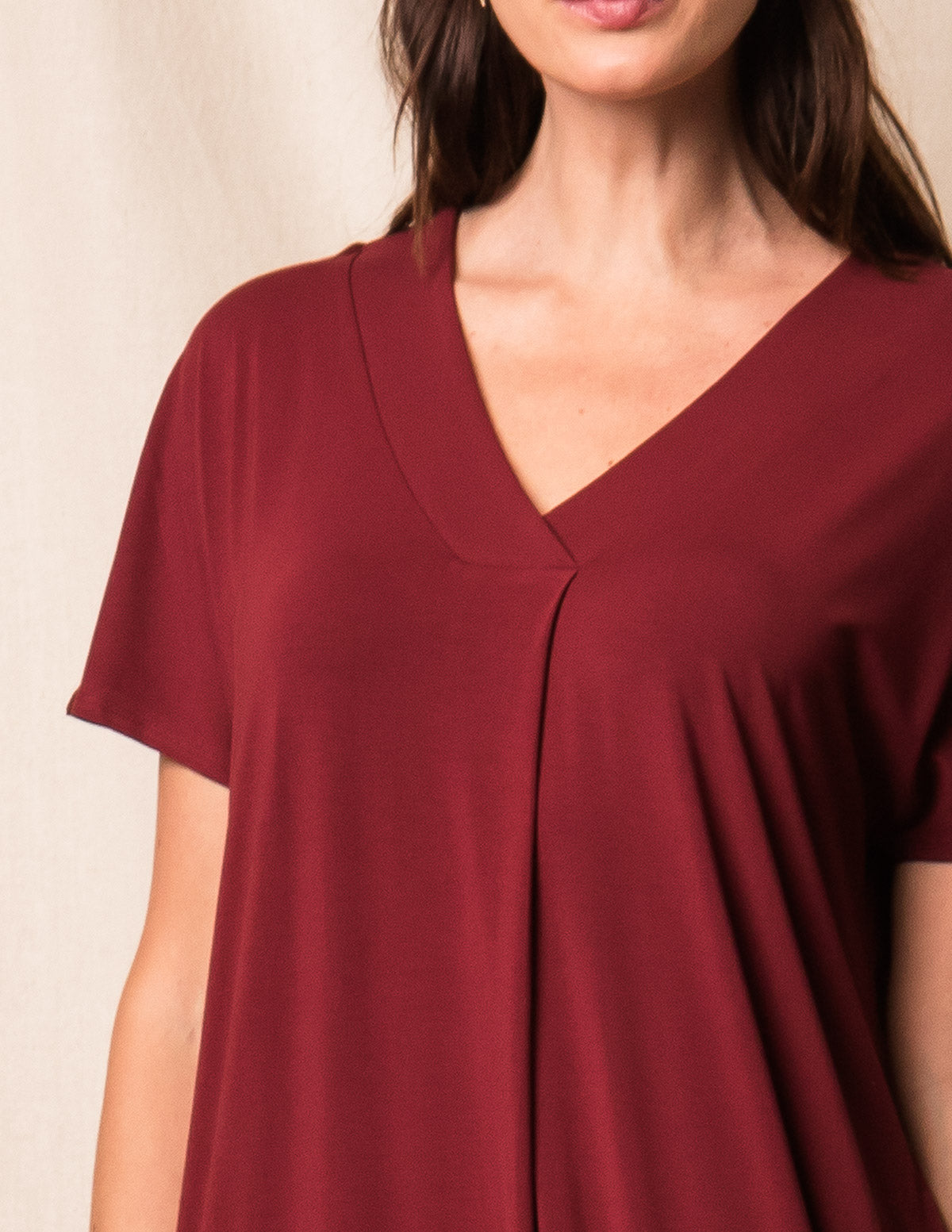 Bamboo Nova Dress - Cabernet