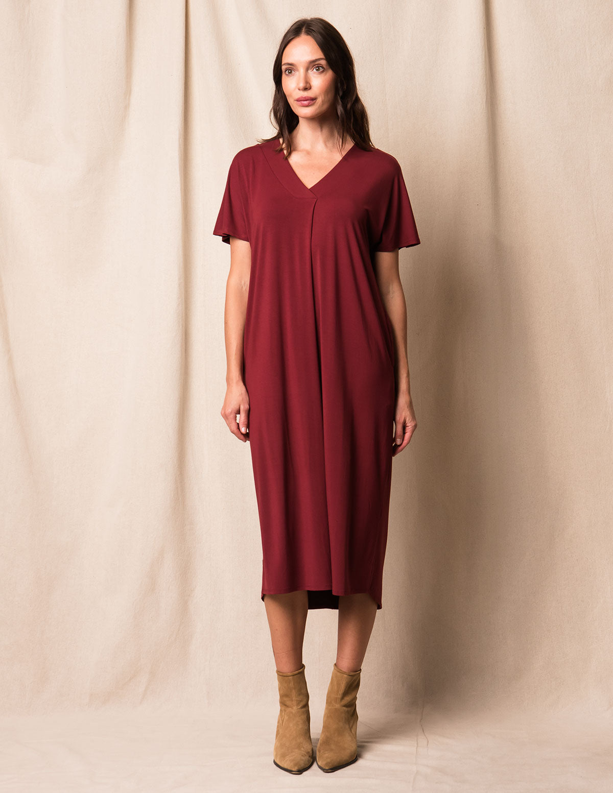 Bamboo Nova Dress - Cabernet