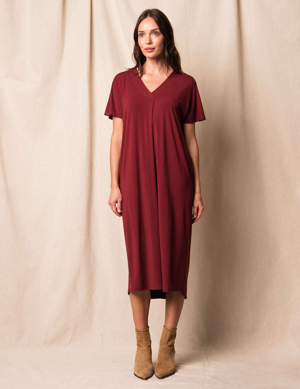 Bamboo Nova Dress - Cabernet