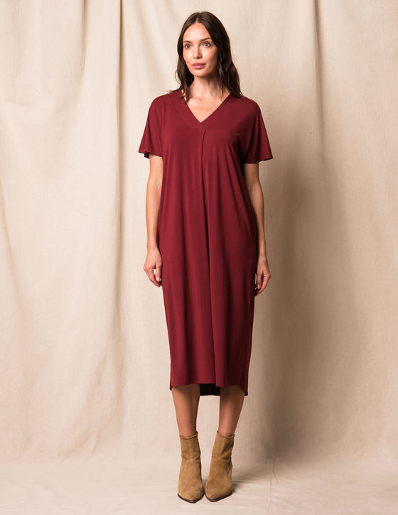 Bamboo Nova Dress - Cabernet