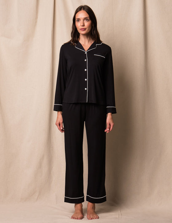 Bamboo Classic Pajama Set - Black