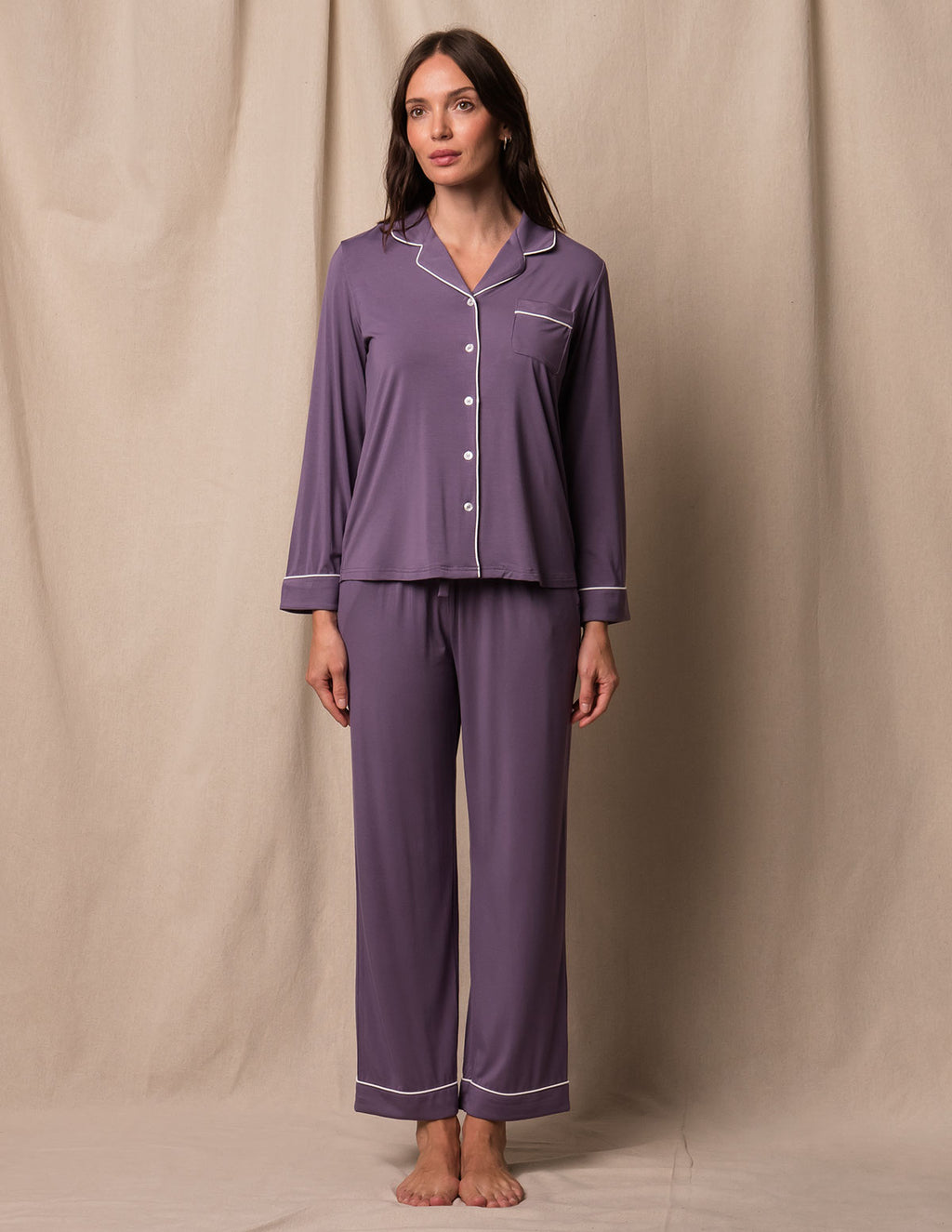 Bamboo Classic Pajama Set - Purple Heather