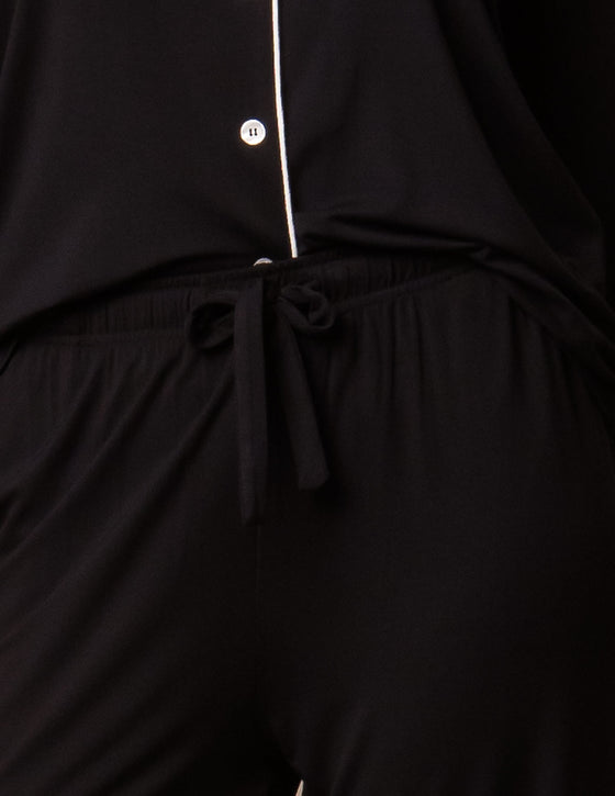 Bamboo Classic Pajama Set - Black