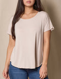 Bamboo Dolman Tee - Sandshell - Medium and Large Only