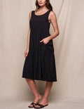 Linen / Bamboo Addison Dress - Black