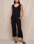 Bamboo Sleeveless Jumpsuit - Black