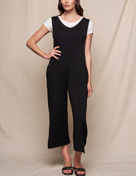 Bamboo Sleeveless Jumpsuit - Black — Sivana