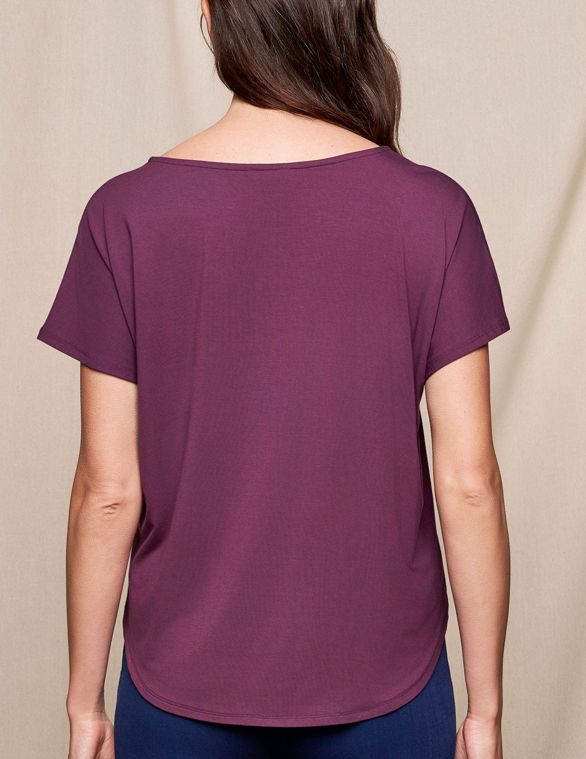 Bamboo Dolman Tee - Fig - XS and Small Only