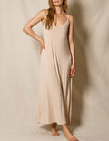 Bamboo Maxi Sleep Dress - Almond