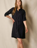 Linen / Bamboo Duster - Black