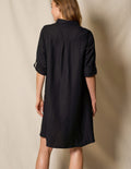Linen / Bamboo Duster - Black