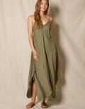 Linen / Bamboo Sundress - Army