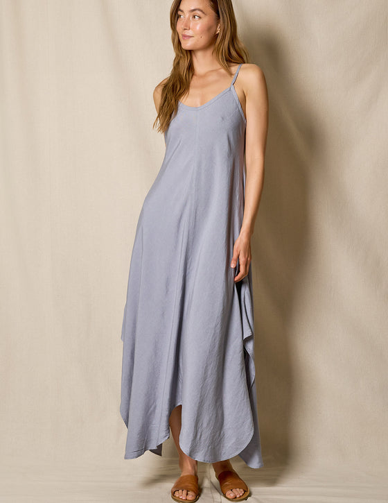 Linen / Bamboo Sundress - Stone Blue
