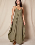 Linen / Bamboo Sundress - Army