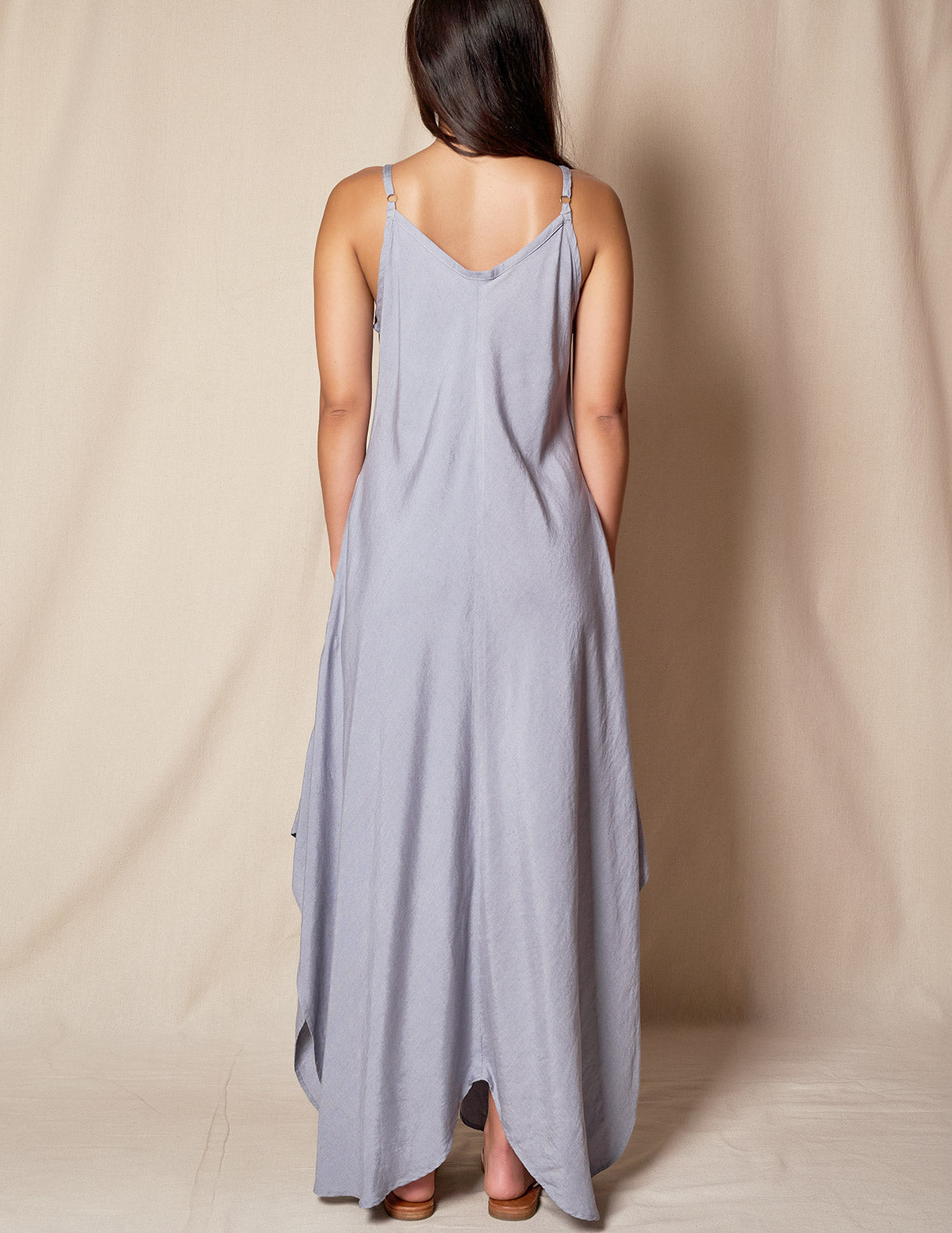 Linen / Bamboo Sundress - Stone Blue