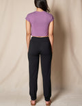 Bamboo / Organic Cotton Flat Waist Comfort Joggers - Black