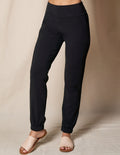 Bamboo / Organic Cotton Flat Waist Comfort Joggers - Black