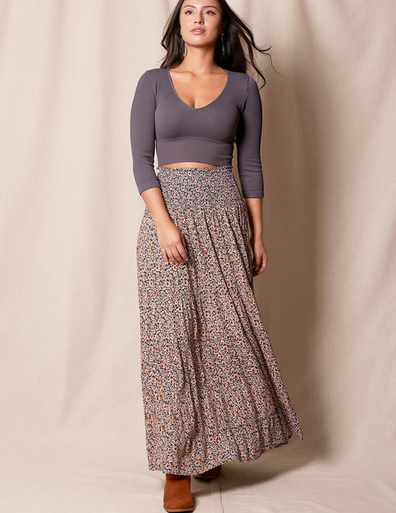 Emmalyn Maxi Skirt - Grey Dawn - Large Only — Sivana