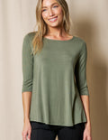 Bamboo 3/4 Sleeve Tee - Sage