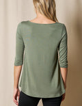 Bamboo 3/4 Sleeve Tee - Sage