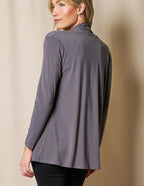 Bamboo 240 Banded Front Jacket - Grey